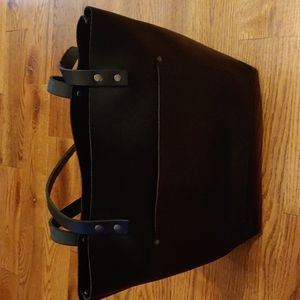 Black leather purse